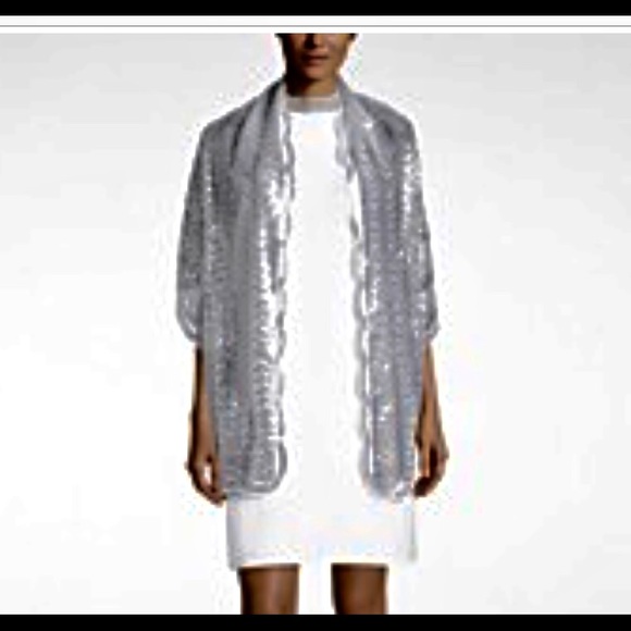 Betsey Johnson scalloped and sequined ultra wrap - Picture 3 of 5